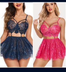 Avidlove Lingerie for Women Lace Babydoll Mesh Nightwear Chemise Nightie