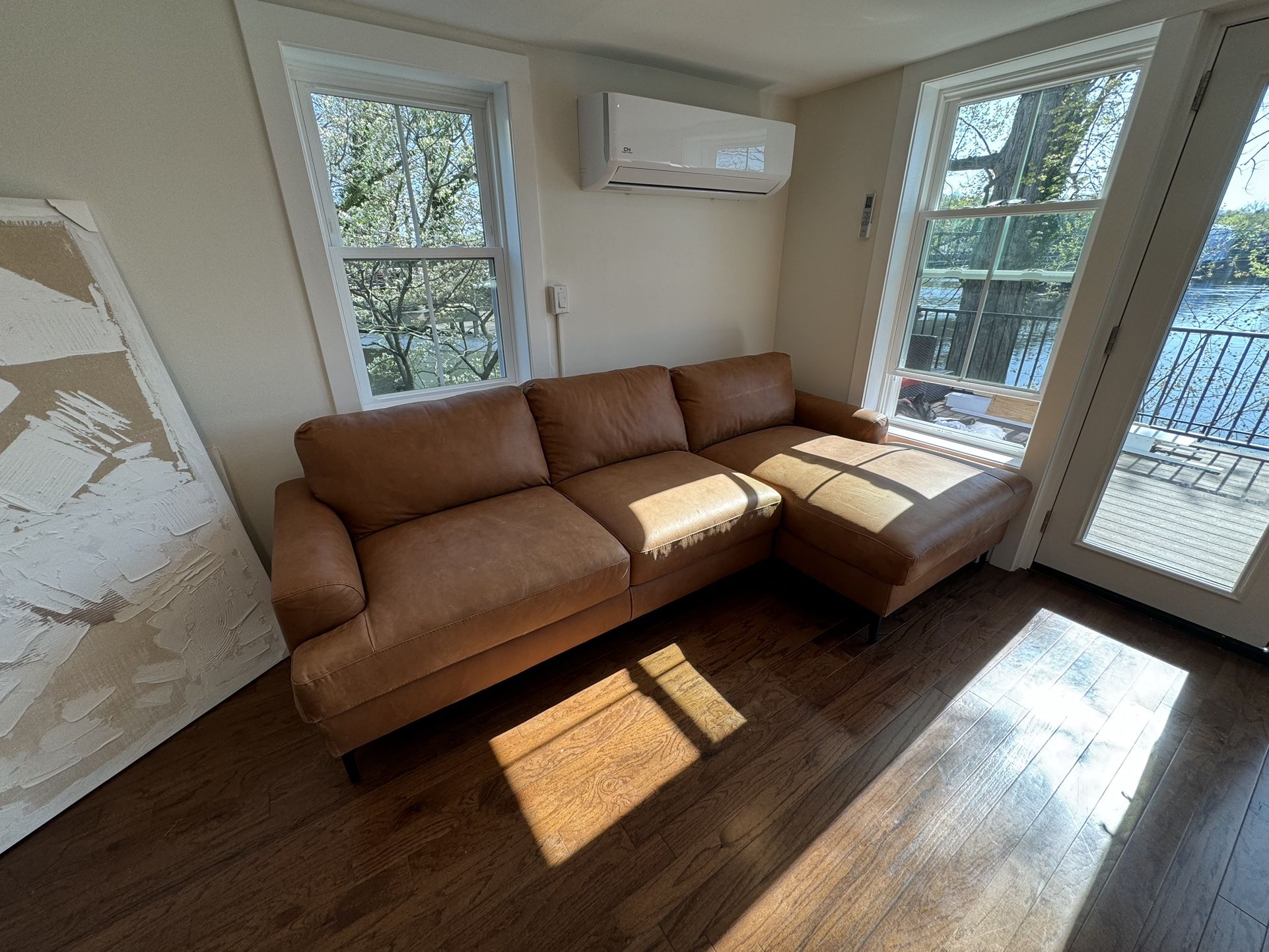 Brown Leather Sofa