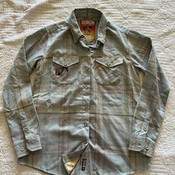 Dixxon Flannel Shirt Womens Large 'The Malibu' Long Sleeve Snap Button Plaid 🐙