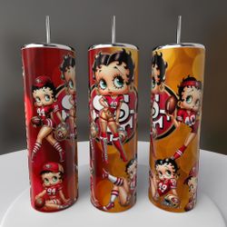San Francisco 49ers Football Betty Boop Tumbler