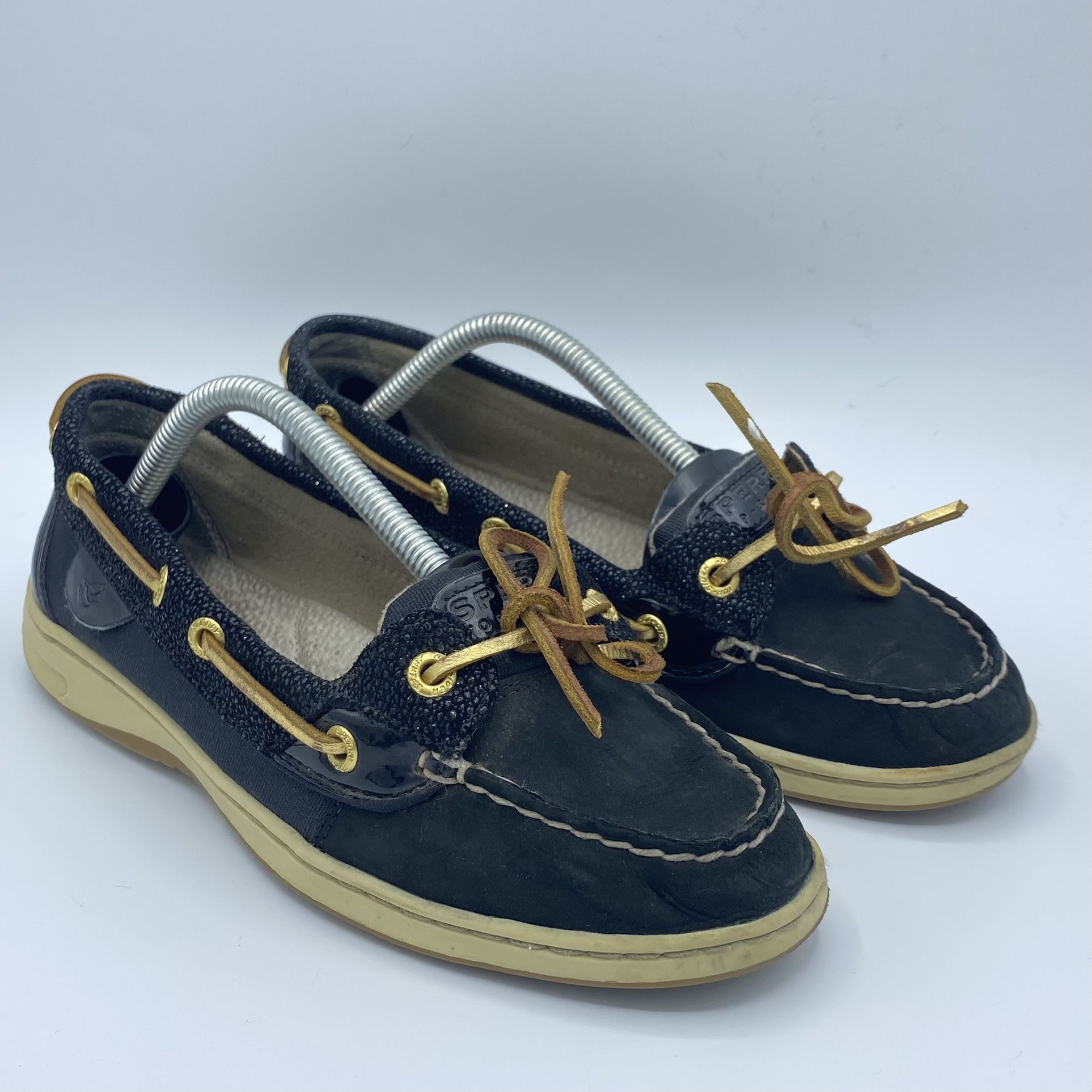 Women's Angelfish Caviar Slip-On Boat Shoe Sperry Sz.6.5M Black