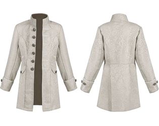 Kids Boys Steampunk Pirate Jackets Classic Halloween Cosplay Gothic Dovetail Coat Costume for School Musical