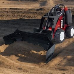 SALE! 48in 4ft Hydraulic Mini Skid Snow Pusher Snow Plow, Dirt, Removable Wings, Dingo, Ditch Witch
