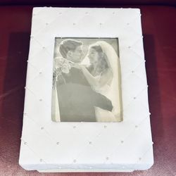 Wedding Keepsake Box Pearl invitations Cards Insert Your Own Picture 6" High 11" Long  7" Wide