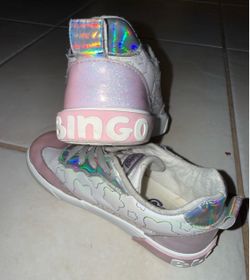 Bingo Kids Sneakers White Pink Holographic