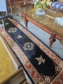 29"W 144'L Long Antique Chinese Art Deco Wool Runner