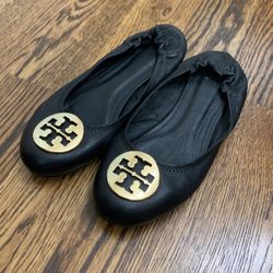 Tory Burch 9.5 Ballet Flats Black 