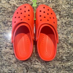Orange Crocs 