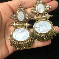 Mother Of Pearl Earrings Indian Jewelry Fashion Jewelry 