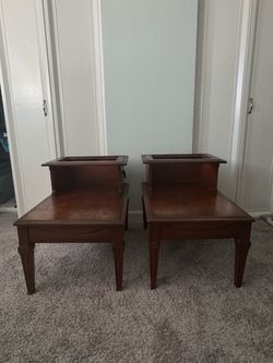 Pair of Wood End Tables / Side Tables – Project Furniture