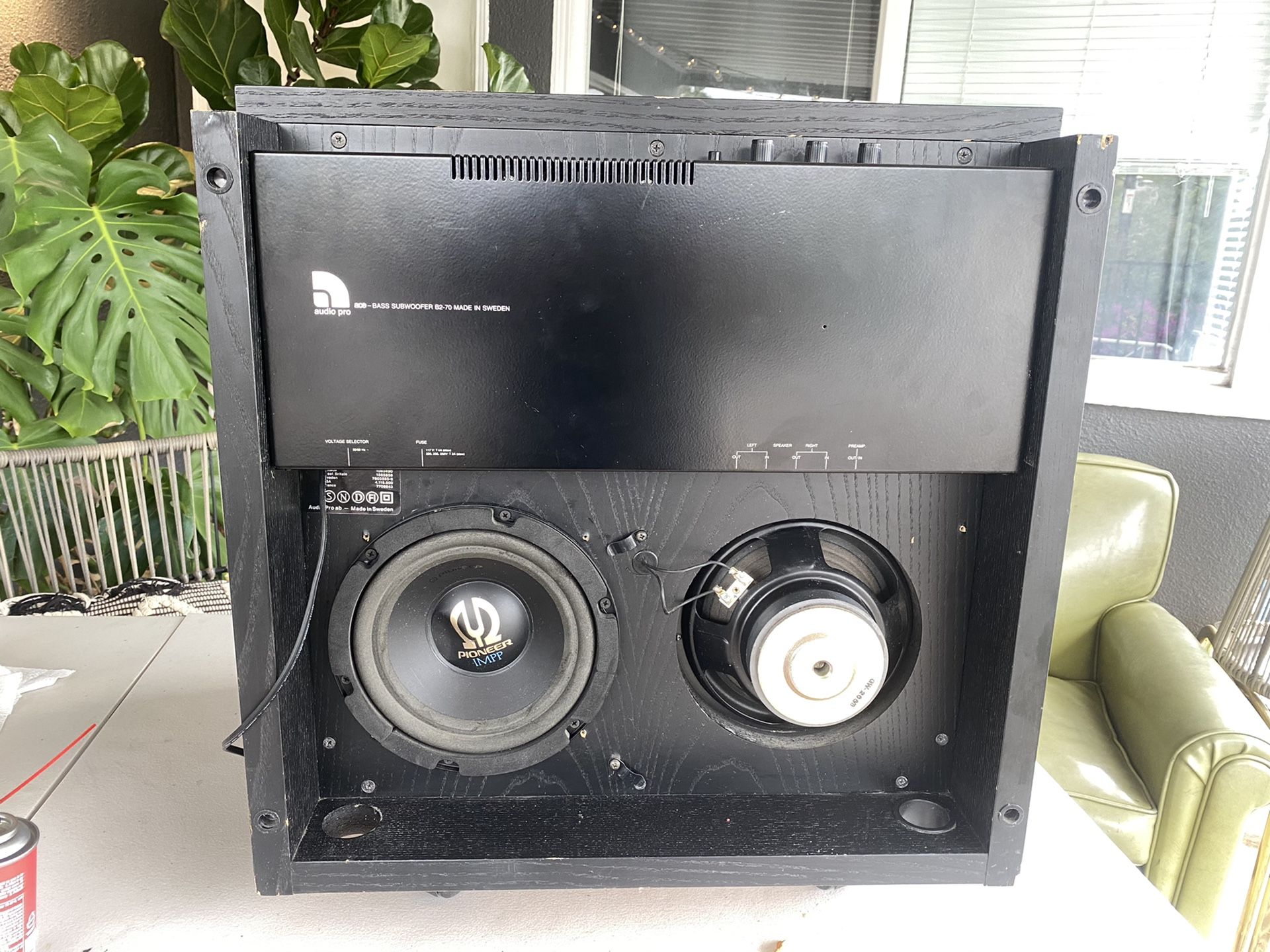 Audio Pro B2-70 vintage active subwoofer made in Sweden