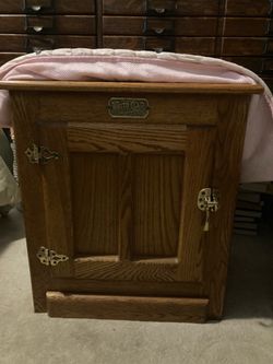 Vintage White Clad ice box