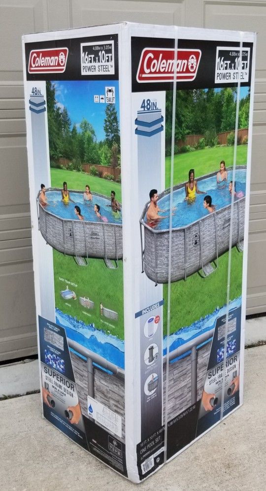 NEW IN SEALED BOX Coleman 16x10x48 Swimming Pool With Filter Pump and Ladder
