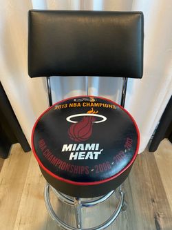 Miami Heat Padded 3x Champ Bar Stool