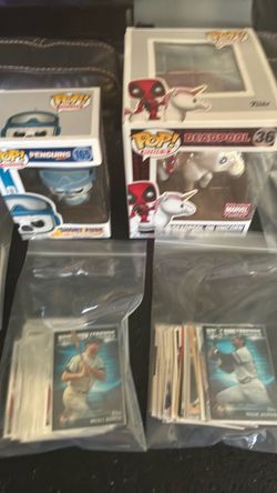 Baseball cards and Funko pops