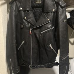 Hein Gericke leather motorcycle jacket 