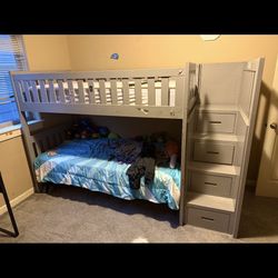 Kids Bunk Bed With Mattress 