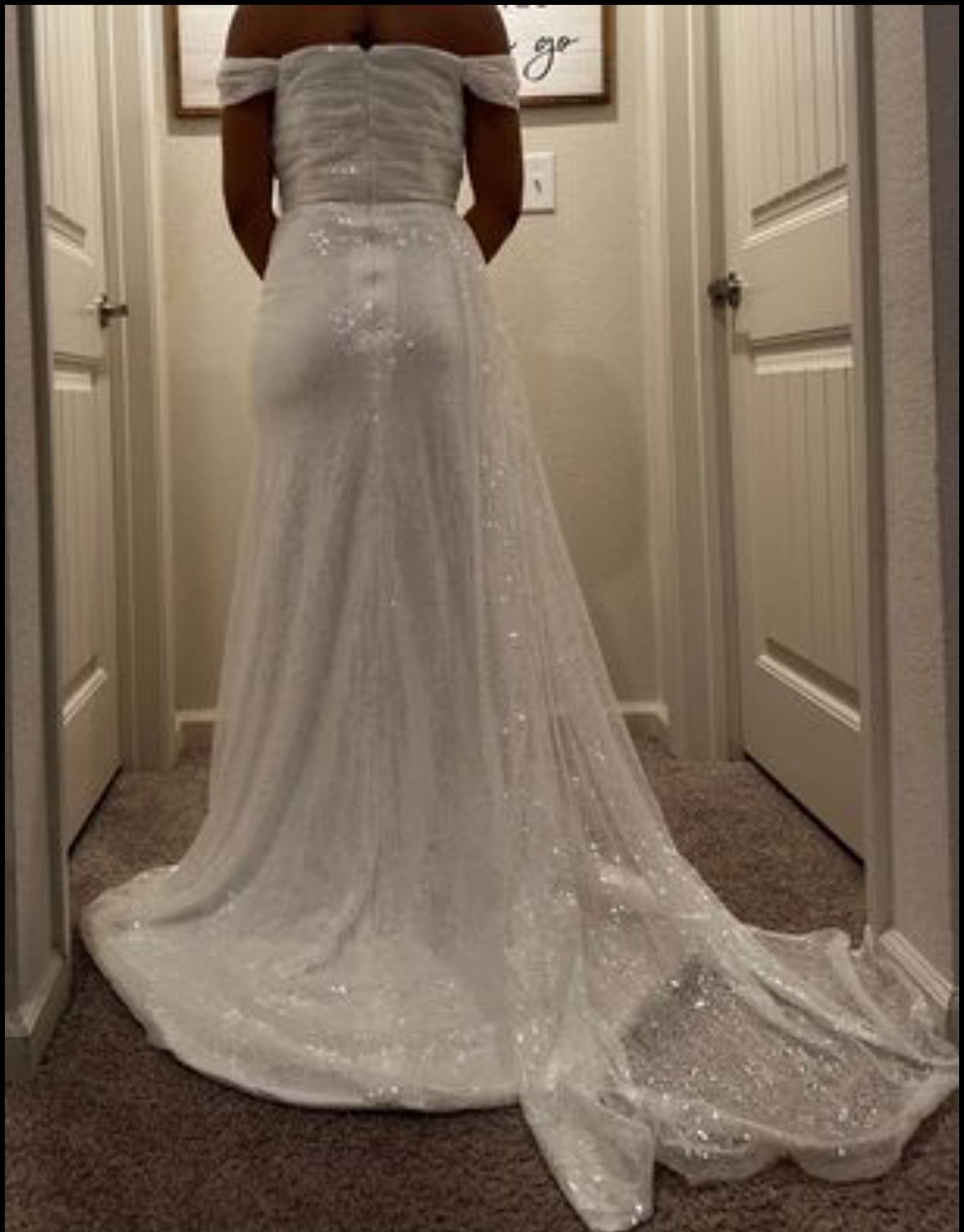 Sparkly White Dress. Prom Or Wedding
