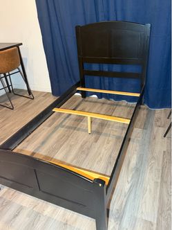 Black Wood Twin Bed Frame