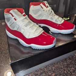 NIKE AIR JORDAN 11 CHERRY WHITE RED BLACK 2022 CT8012-116 SIZE 12 - IV, III, V