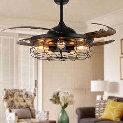 48" RETRACTABLE BLADES CEILING FAN "MOONI