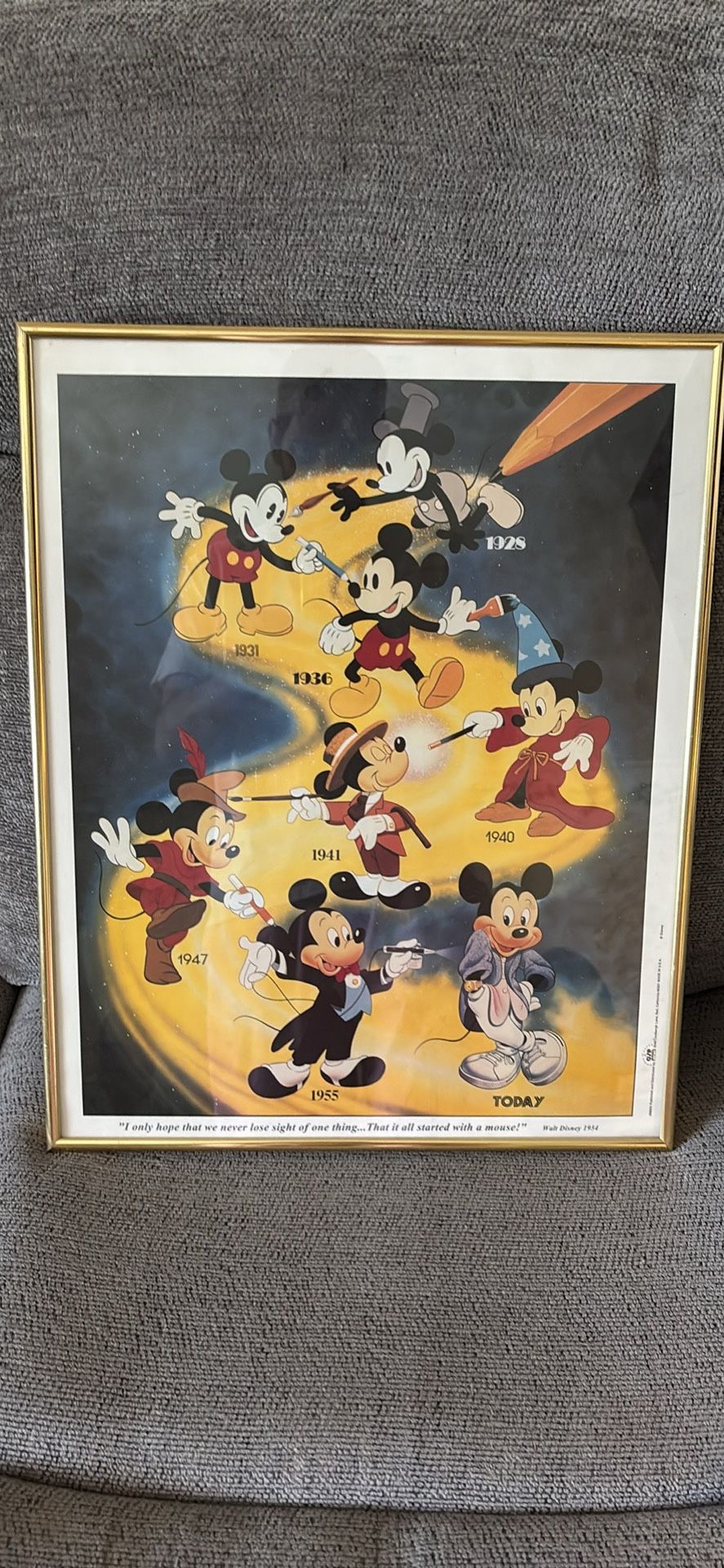 Mickey mouse collectible poster