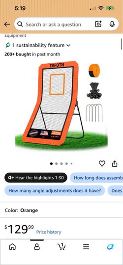ZVFOTN 4x7ft Lacrosse Rebounder Net