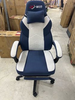 Gaming Chair with Pocket Spring Cushion, Fabric Gamer Chair with Footrest for Adults, High Back Ergonomic Computer Game Chair with Adjustable Headrest