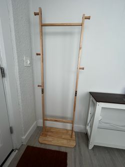 Solid Wood Free-Standing Garment Rack & Coat Tree - Best Price This Week! Fast Pickup Prioritized