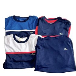 Lacoste Sport Polo Shirt Lot of 4 Mens Large Breathable Golf Tennis Activewear