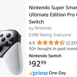 Limited Edition Super Smash Bros Pro Controller 