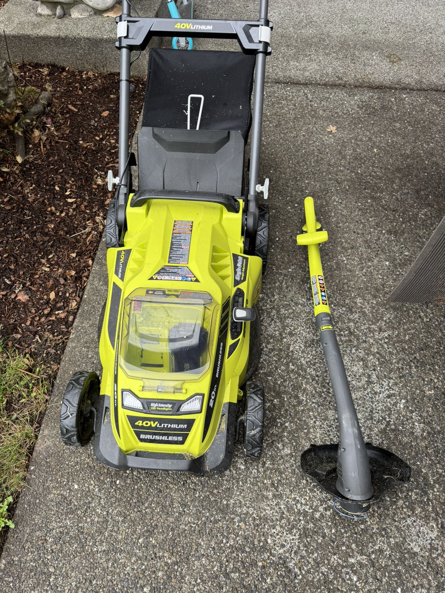 Ryobi Lawn Mower And Weed Whacker