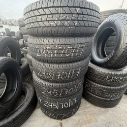 USED SET Goodyear 245/20/17  wrangler workhorse H/T LT tires 