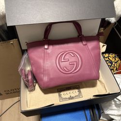 Pink Gucci Crossbody Bag With Box And Dust Cover Authentic 