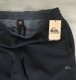 Men’s~QUIKSILVER DRYFLIGHT~Black Sweat Pants~Zipper Pockets~Size Extra Large~New with Tags