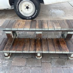 Rustic Solid Wood Bench / Step – Heavy Duty Multi-Use – $45 (70% Off Retail)