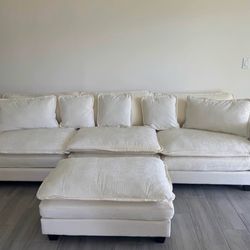 Sofa with ottoman
