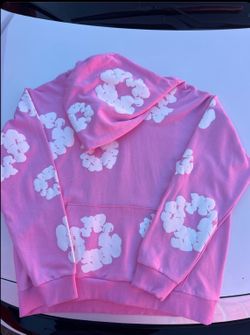 Pink denim tears hoodie