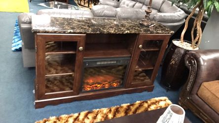 Fireplace tv stand