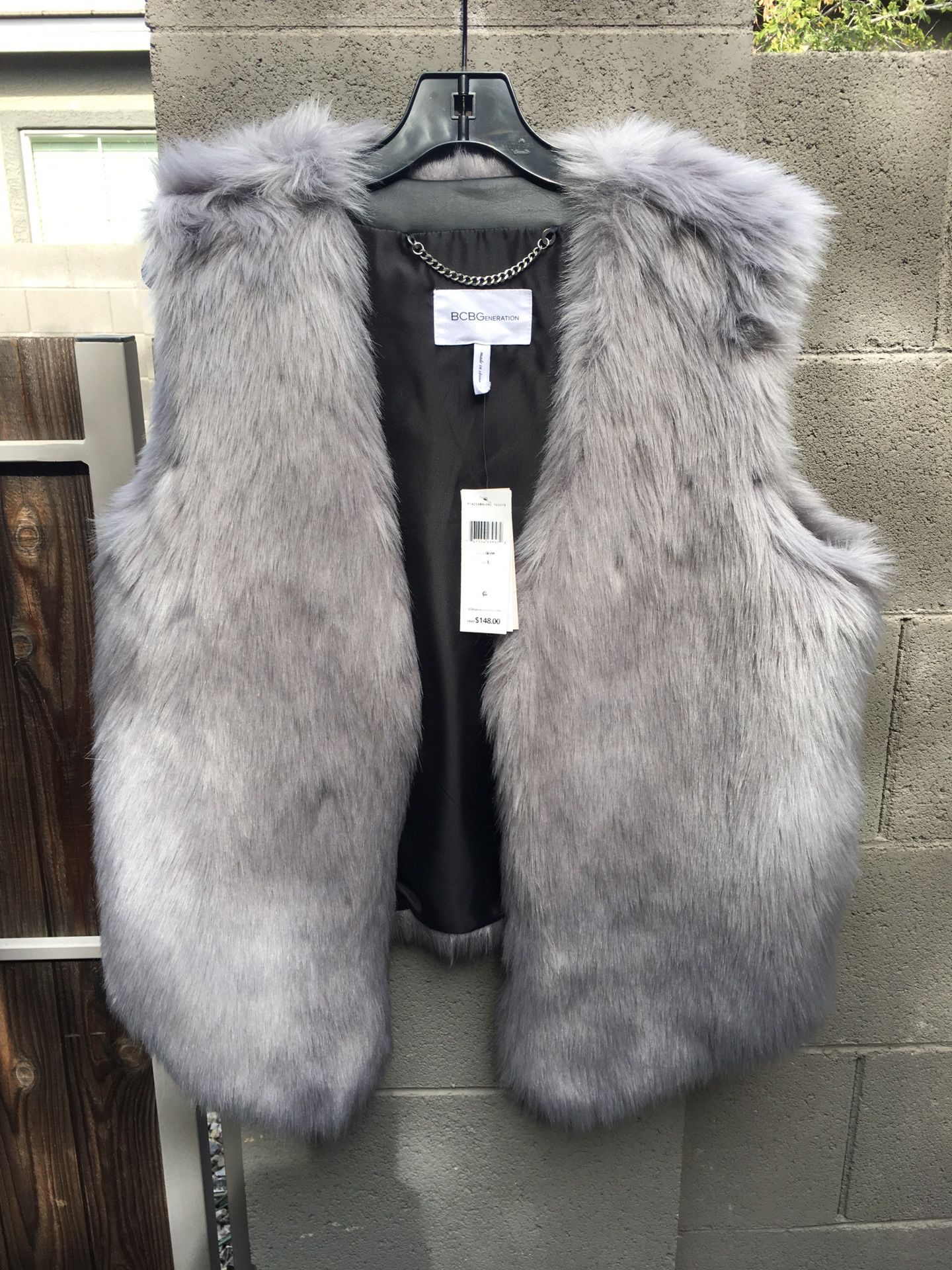 NWT BCBGENERATION Faux Fur Vest, Large