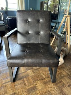 Dark Brown Leather Chair