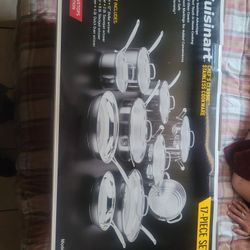 17 piece stainless  steel Pan set 
