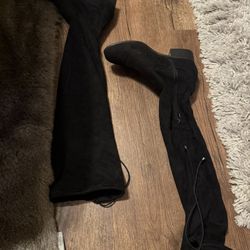 Knee High Velvet Boots