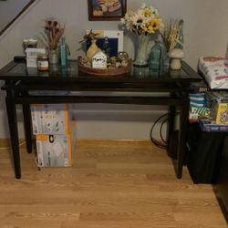 Wood And Glass Table