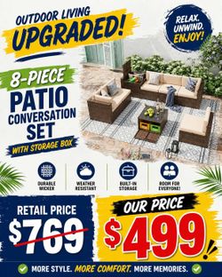 8 Piece Outdoor Patio Set