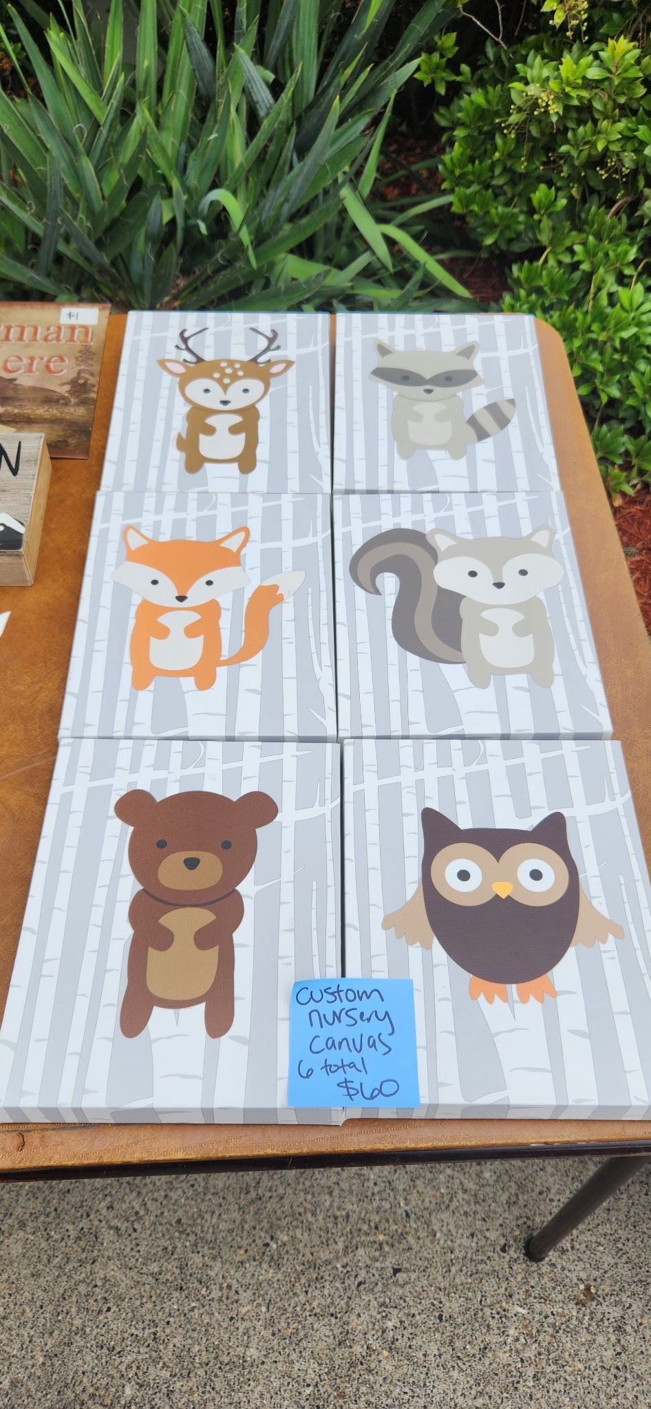 6 custom Canvas For Nursery Or Small Kids Room -$60