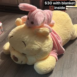 Winnie The Pooh plushies With Blanket 