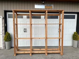 Wood shelving
