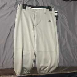 Grey Adidas Baseball Knickers Youth Large