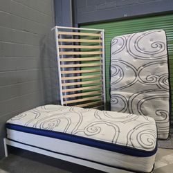 XL twin Mattress And IKEA Bedframe 